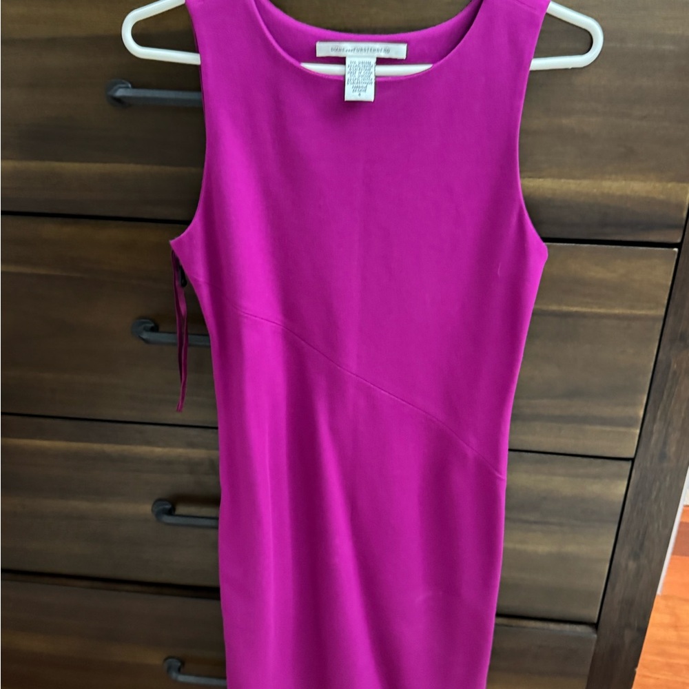 Diane Von Furstenberg Pink Sheath Midi Dress